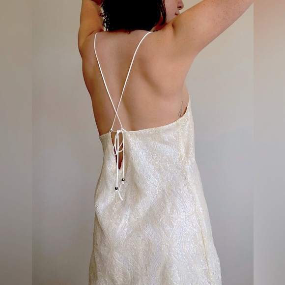 Free People Cream Mini Dress - Picture 2 of 9